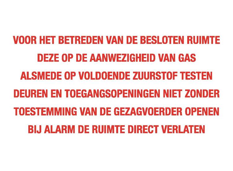 Betreden besloten ruimte sticker