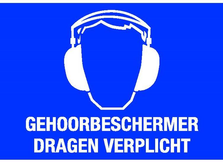 Gehoorbescherming verplicht sticker