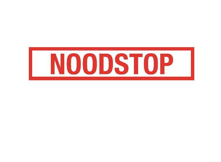 Noodstop sticker
