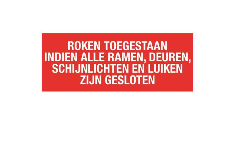 Roken toegestaan indien
