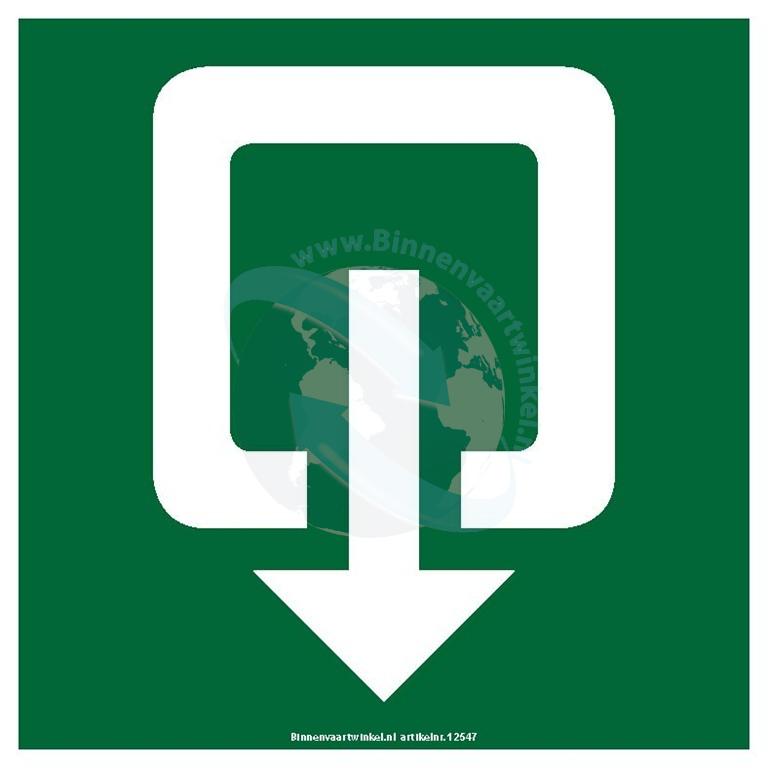 Uitgang sticker met symbool
