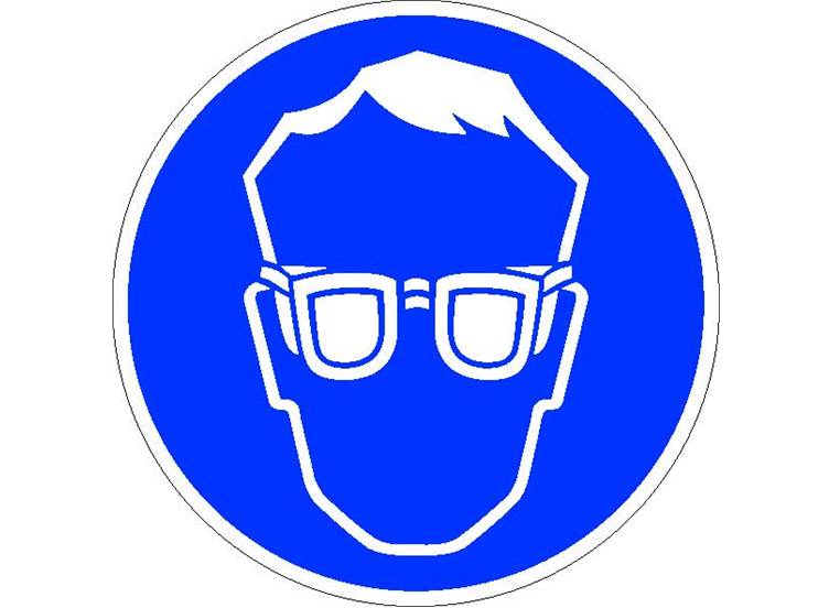 Veiligheidsbril verplicht sticker