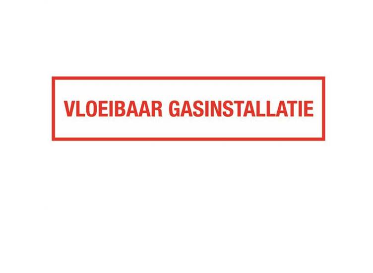 Vloeibaar-gasinstallatie sticker