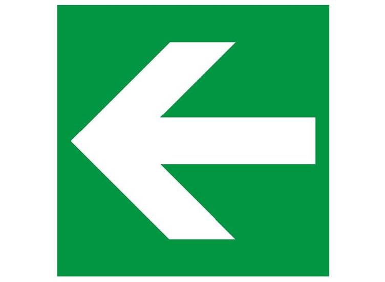 Vluchtrichting links sticker