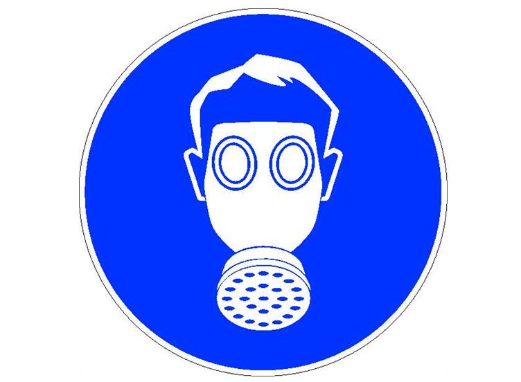 Adembescherming verplicht sticker