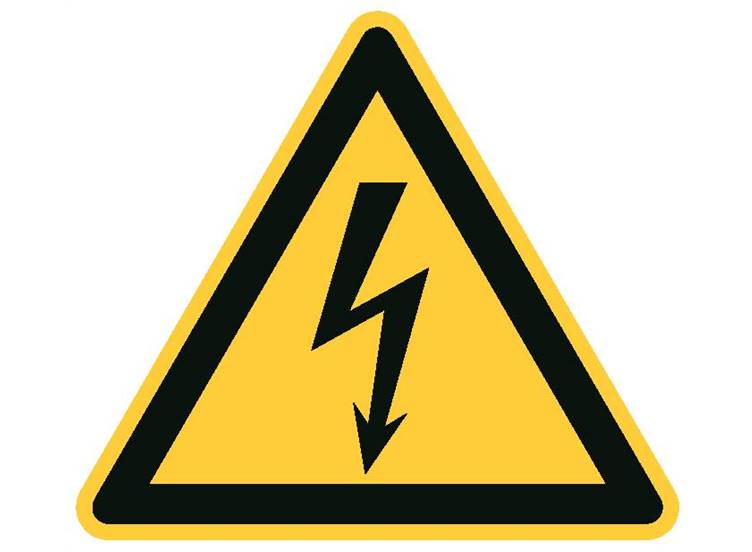 Elektrisch gevaar sticker