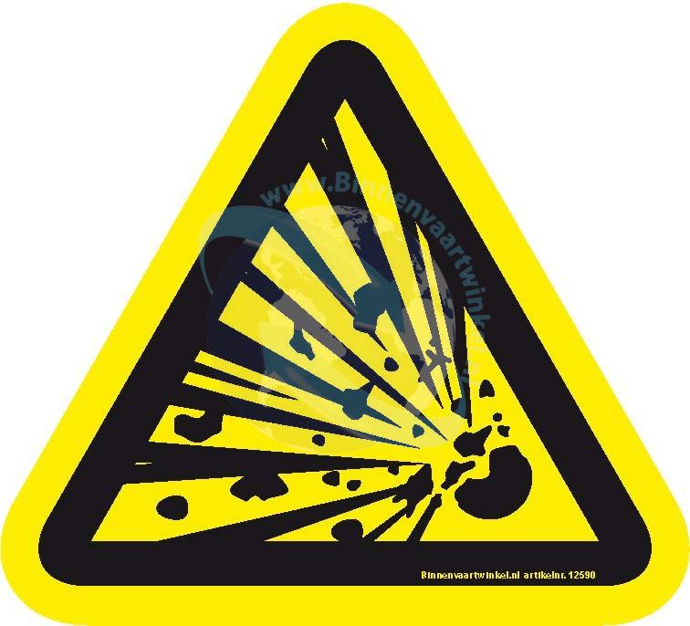 Explosiegevaar sticker