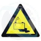 Gevaar voor accudampen sticker