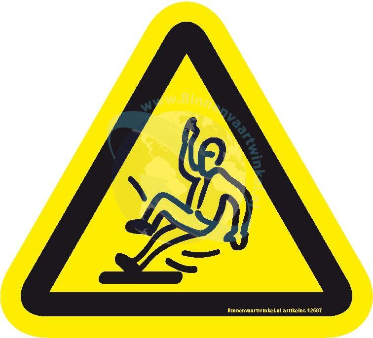 Uitglijgevaar sticker