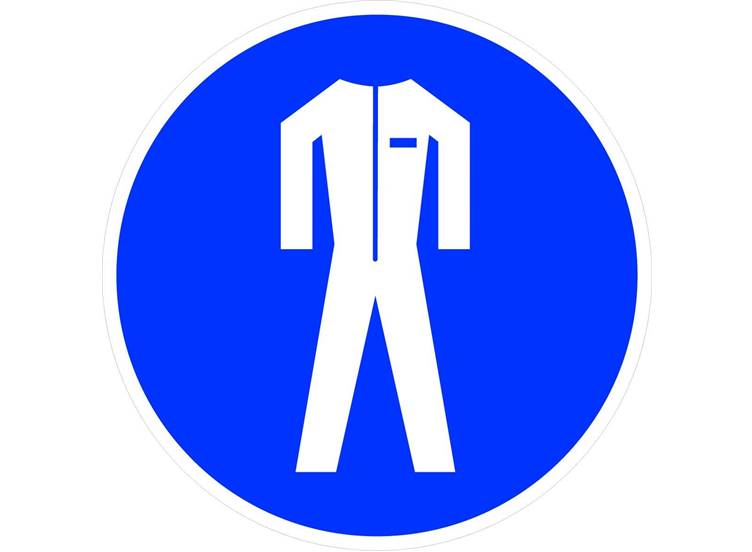 Werkoverall verplicht sticker