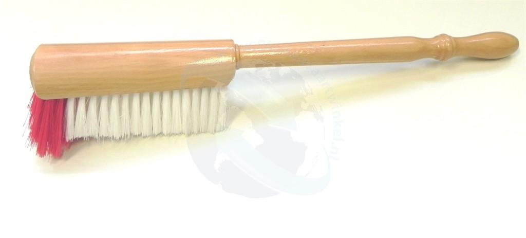 Nylon handborstel met rode baard 27 cm
