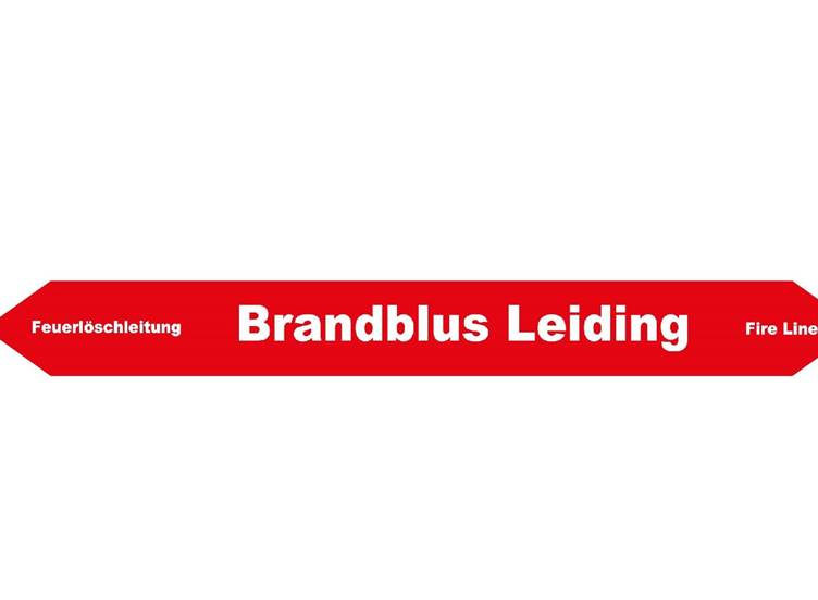 Brandblusleiding sticker rood