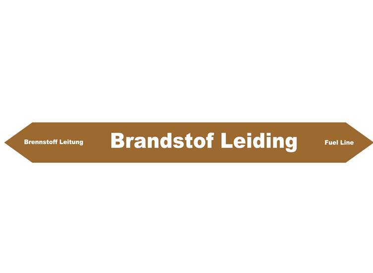 Brandstofleiding sticker