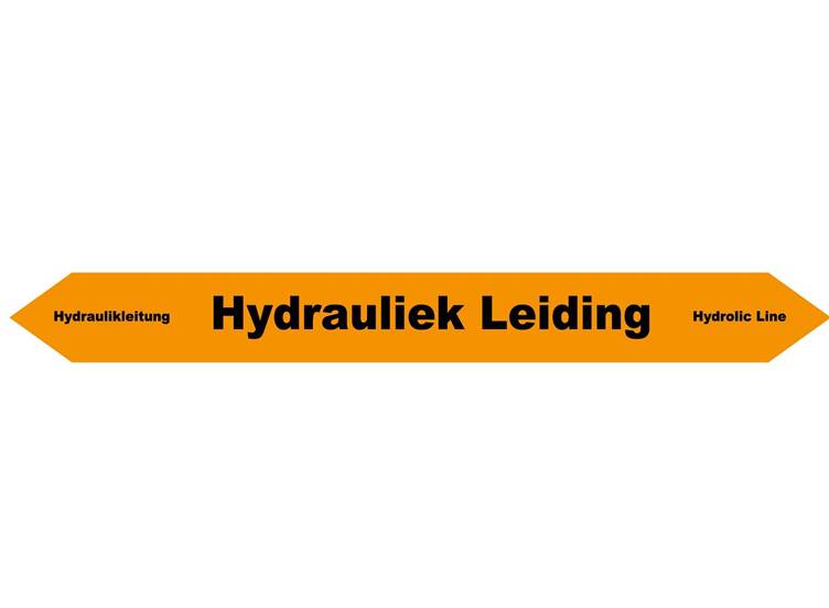 Hydrauliekleiding sticker