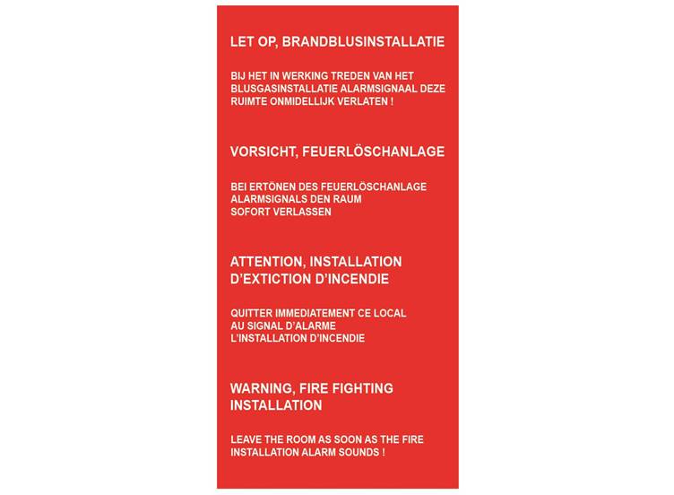 Brandblusinstallatiekast sticker