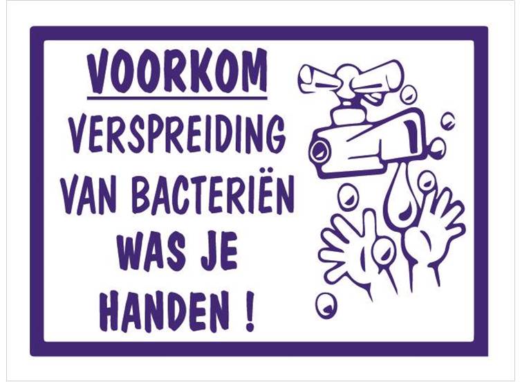 Handen wassen sticker