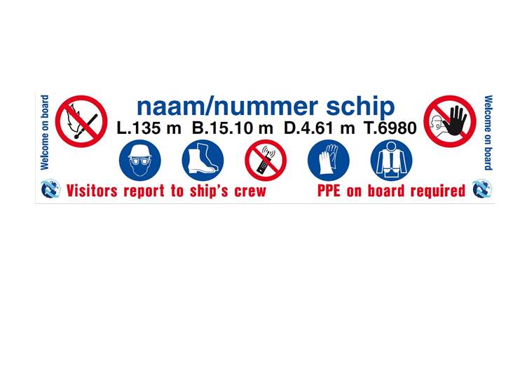 Informatiebord 'Welcome on board'