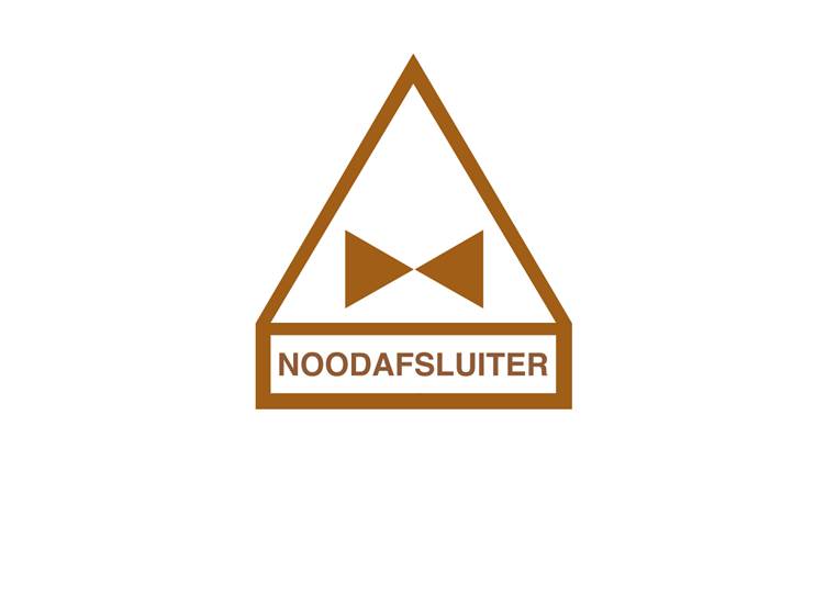 Noodafsluiters sticker