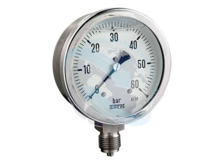 Buisveermanometer RVS  ø10cm