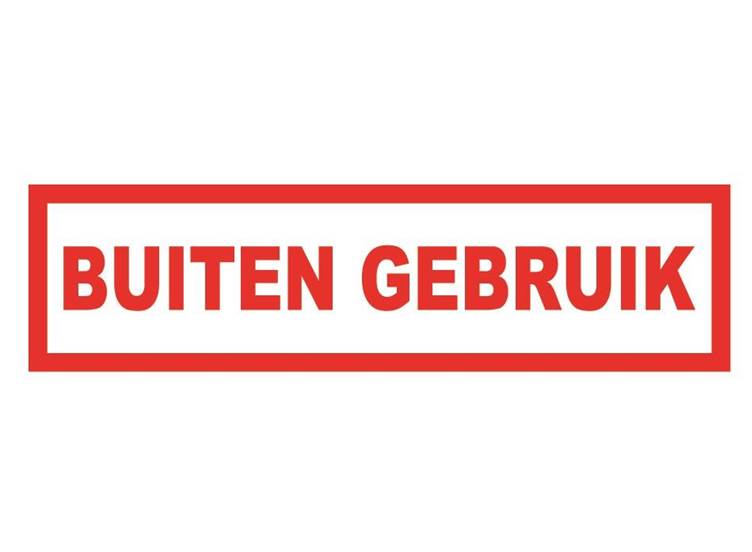 Buiten gebruik sticker