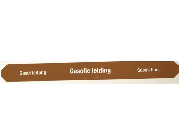 Gasolieleiding sticker