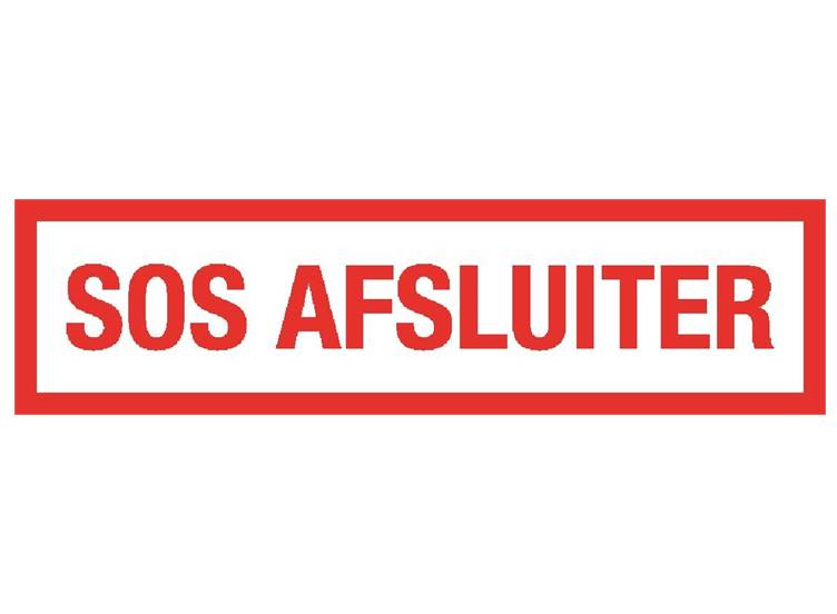 SOS-afsluiter sticker