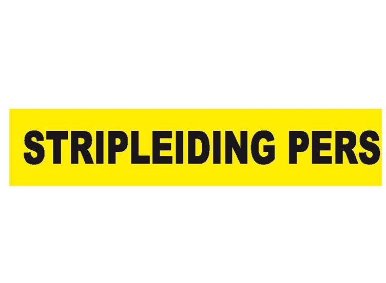 Stripleiding pers sticker