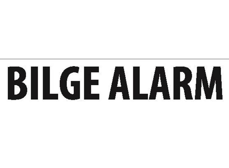 Bilge alarm 10 x 2 cm sticker