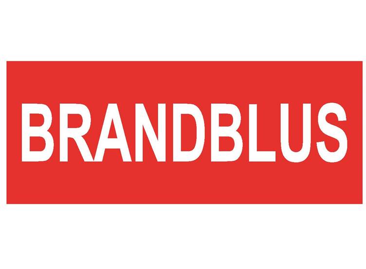Brandblusleiding sticker rood-wit