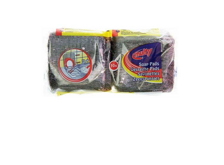 Schuurspons met zeep 10 stuks