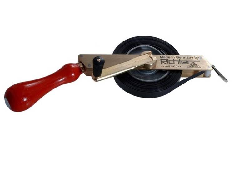 Tankmeetlint RVS met messing punt gewicht + aarde (zonder certificaat)