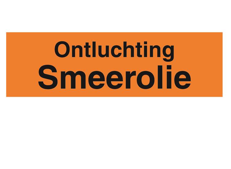 Ontluchting smeerolie sticker