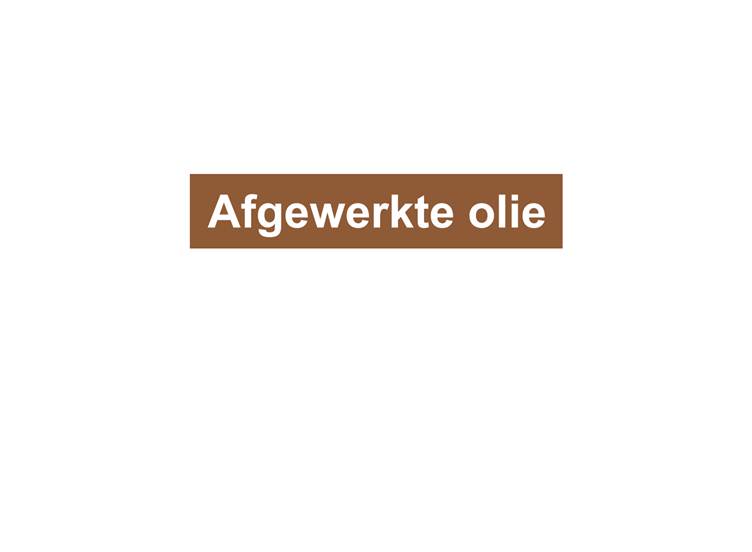 Afgewerkte olie sticker