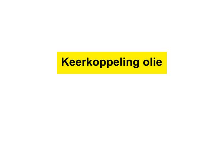 Keerkoppelingolie sticker