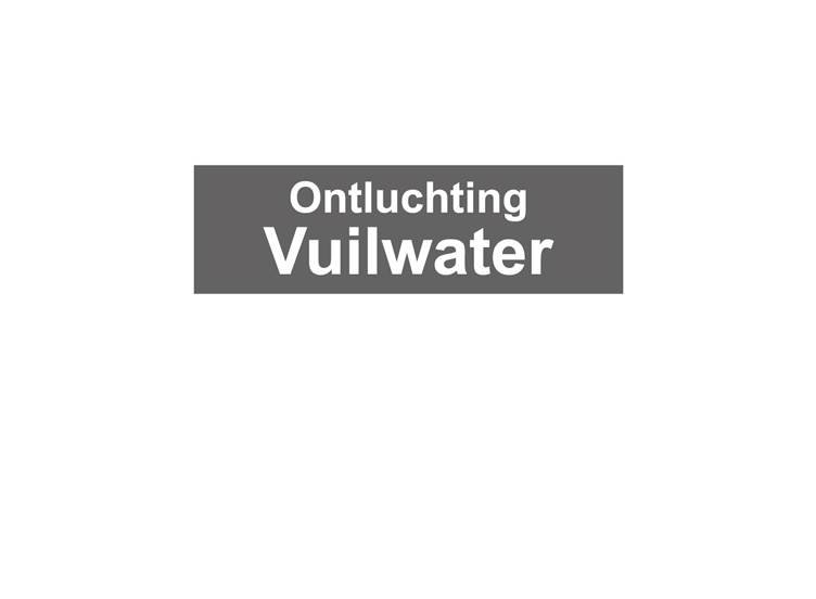 Ontluchting vuilwater sticker