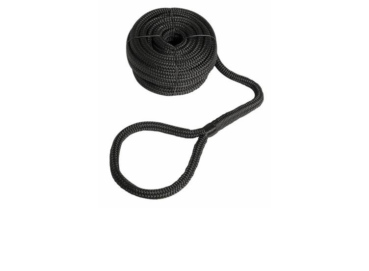 Dubbel gevlochten landvast 10 mm met oog 30 cm