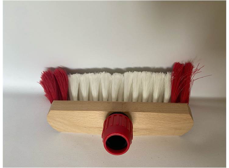 Luiwagen hout rode baard steelverbinding