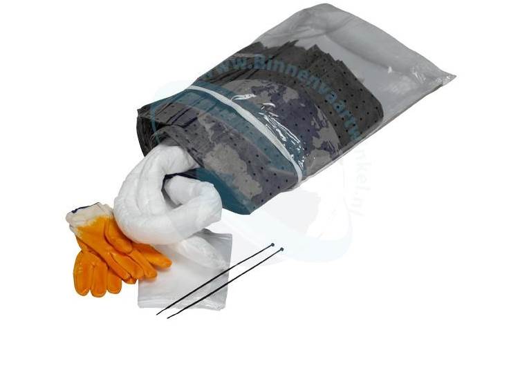 Oil spill kit 30 liter Inhoud