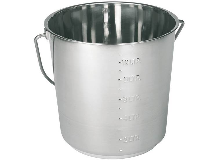 Emmer RVS 12,3 liter