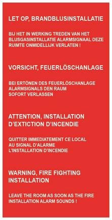 Brandblusinstallatiekast sticker