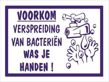 Handen wassen sticker