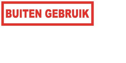 Buiten gebruik sticker