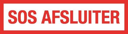 SOS-afsluiter sticker