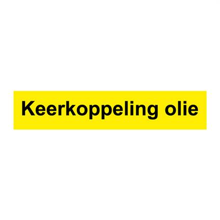 Keerkoppelingolie sticker