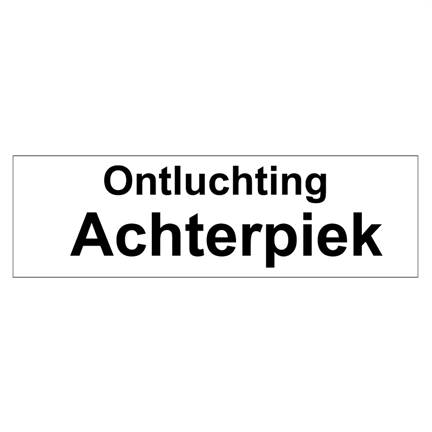 Ontluchting achterpiek sticker